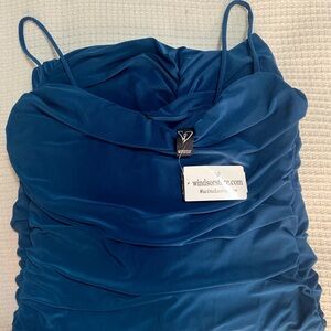 Windsor Blue Ruched Dress